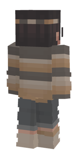 Black skin: body, back render