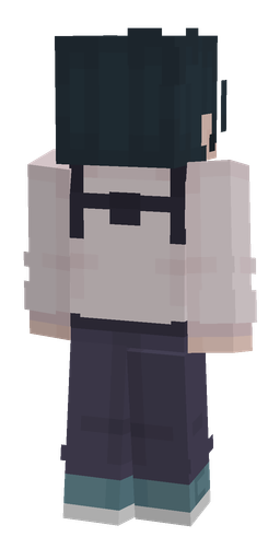 Black skin: body, back render