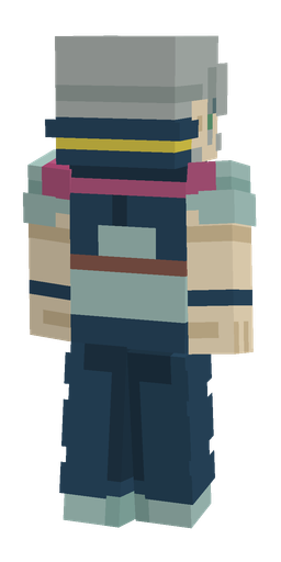 Blue skin: body, back render
