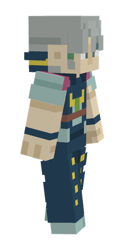 Blue skin: body, right side render