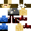 Black skin: raw texture render