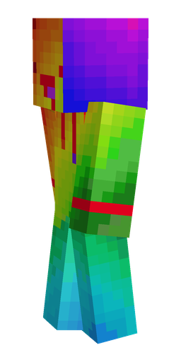 Blue skin: body, left side render