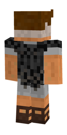 Brown skin: body, back render