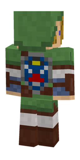 Brown skin: body, back render