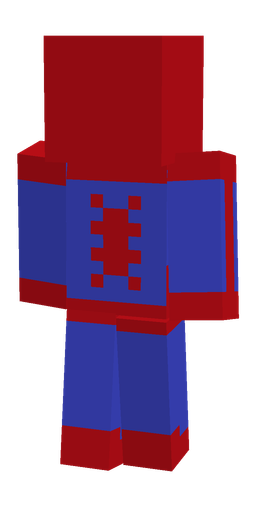 Blue skin: body, back render