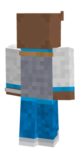Blue skin: body, back render