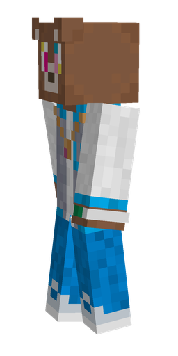 Blue skin: body, left side render