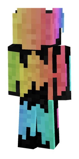 Black skin: body, back render