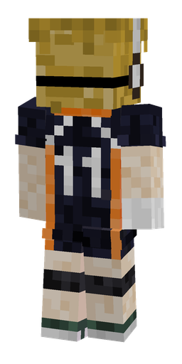 Black skin: body, back render