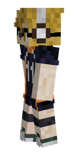 Black skin: body, left side render