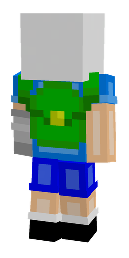 Blue skin: body, back render
