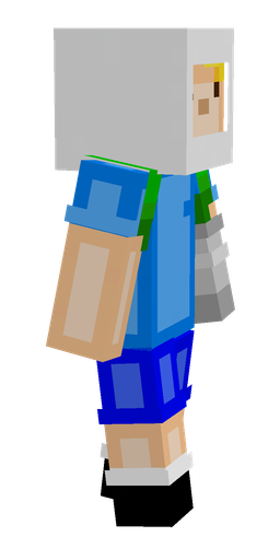 Blue skin: body, right side render