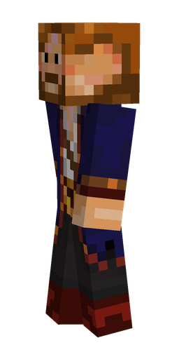 Blue skin: body, left side render