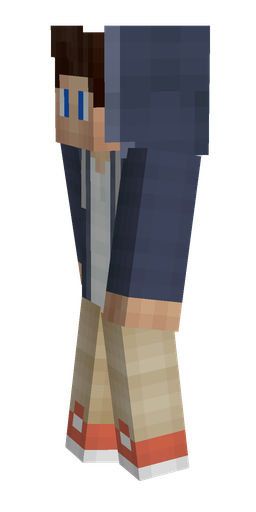 Blue skin: body, left side render
