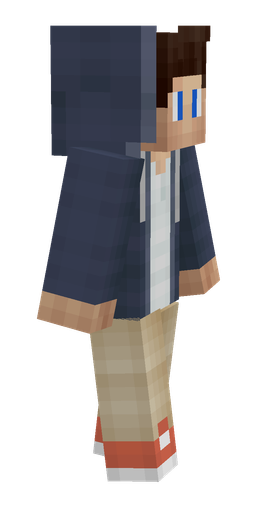 Blue skin: body, right side render