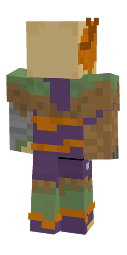 Brown skin: body, back render