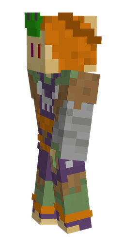 Brown skin: body, left side render