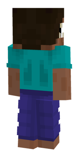 Blue skin: body, back render