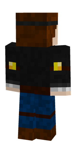 Black skin: body, back render
