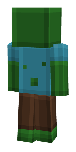 Blue skin: body, back render