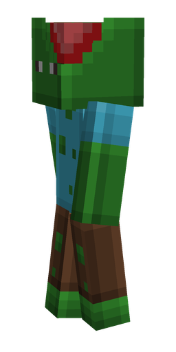 Blue skin: body, left side render