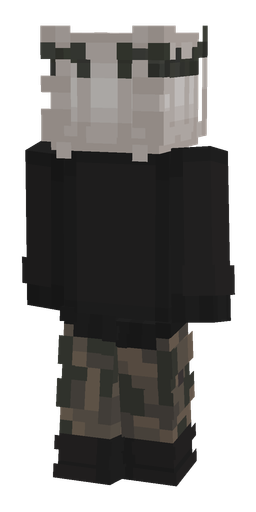 Black skin: body, back render