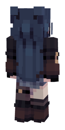 Black skin: body, back render