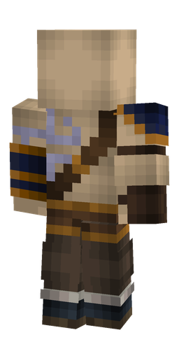 Brown skin: body, back render