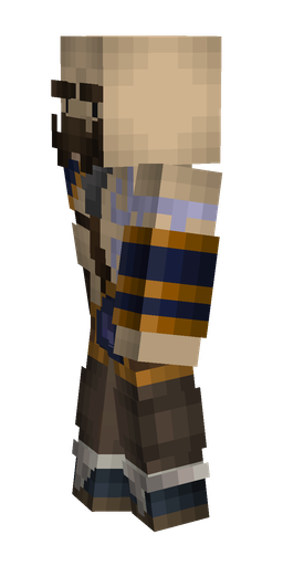 Brown skin: body, left side render