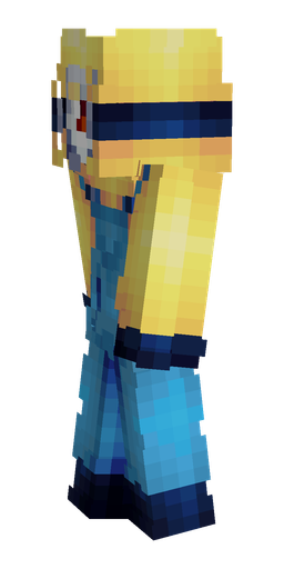 Blue skin: body, left side render