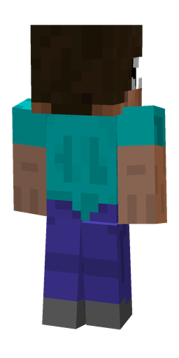 Black skin: body, back render