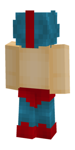 Blue skin: body, back render