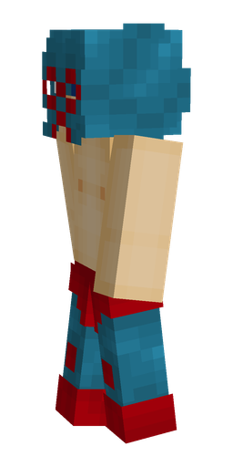 Blue skin: body, left side render
