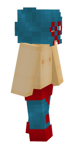 Blue skin: body, right side render