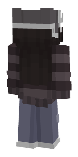 Black skin: body, back render