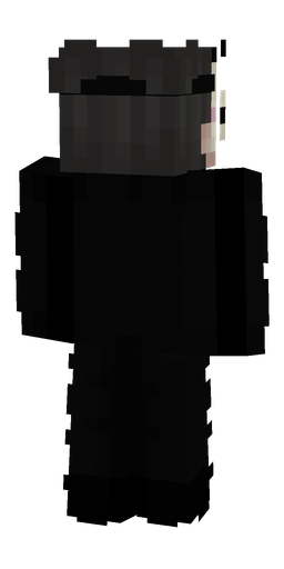 Black skin: body, back render