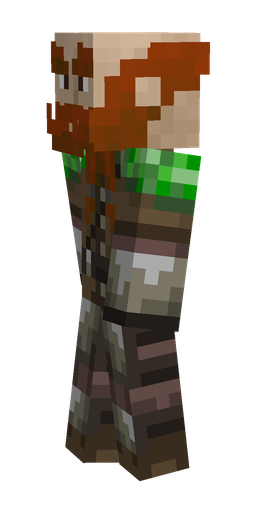 Brown skin: body, left side render