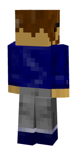 Black skin: body, back render