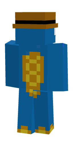 Blue skin: body, back render