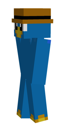Blue skin: body, left side render