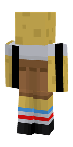 Blue skin: body, back render