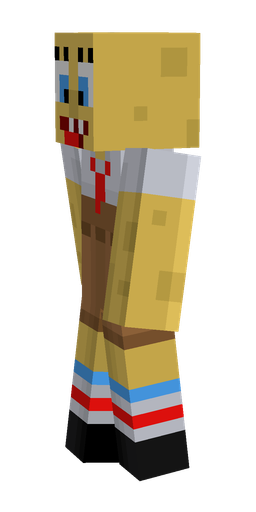 Blue skin: body, left side render