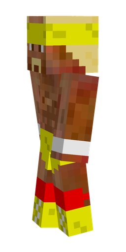Brown skin: body, left side render