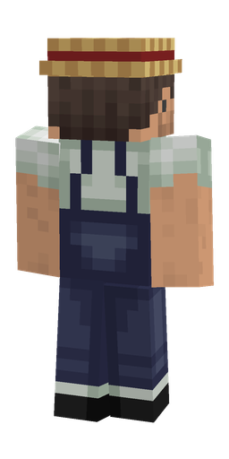 Blue skin: body, back render