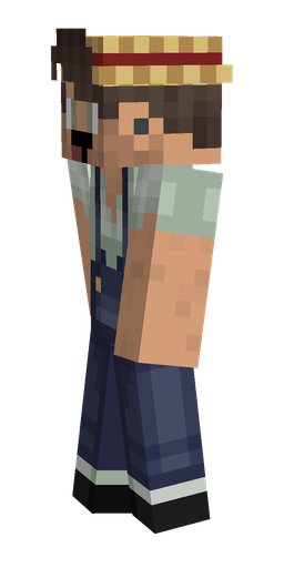 Blue skin: body, left side render
