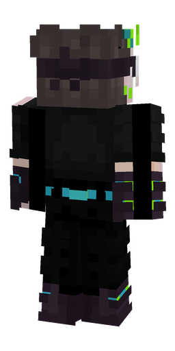 Black skin: body, back render