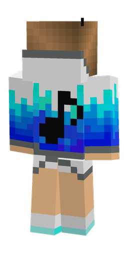 Blue skin: body, back render