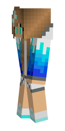 Blue skin: body, left side render