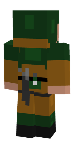 Brown skin: body, back render