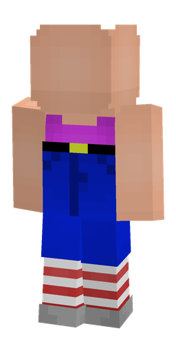 Blue skin: body, back render